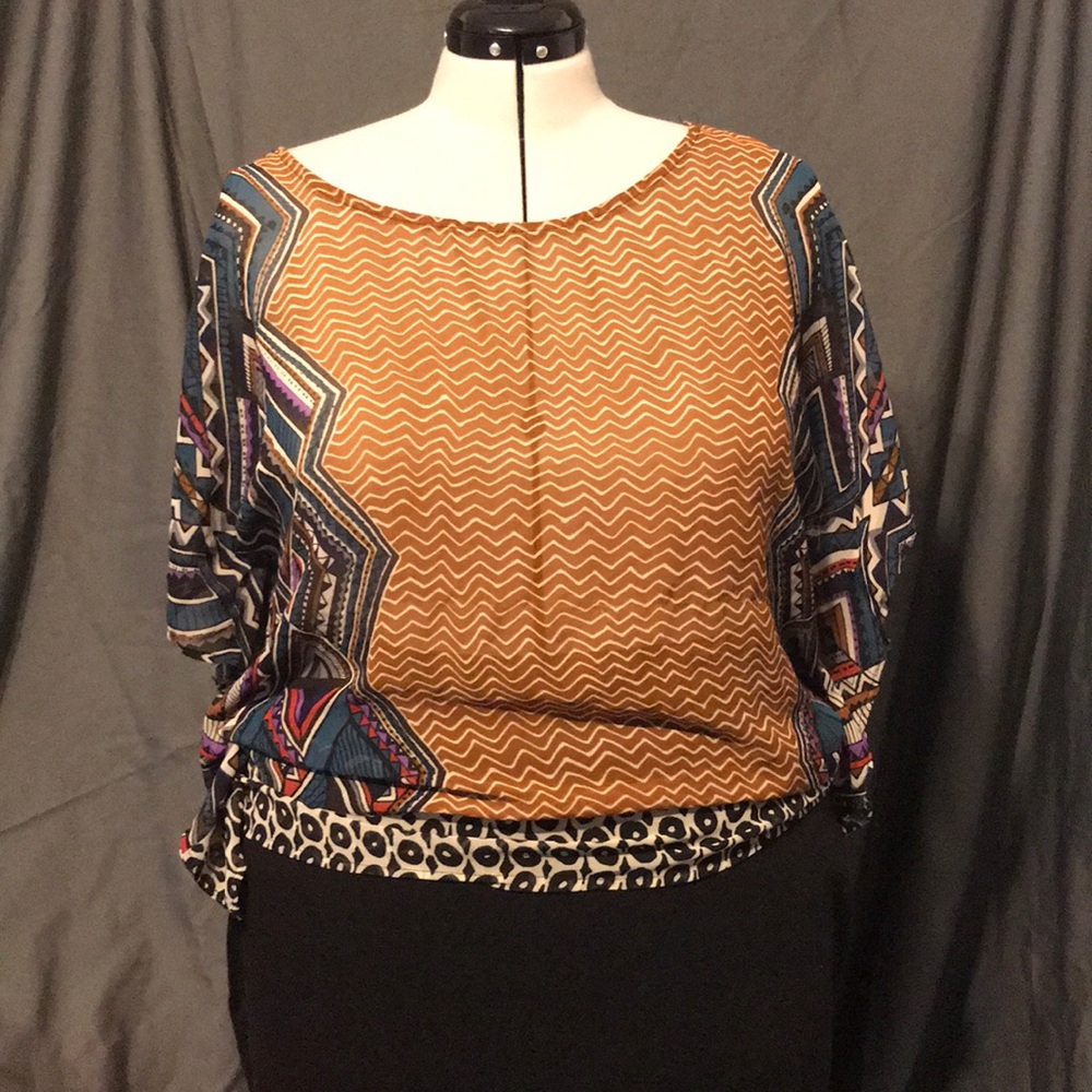 Sheer geometrical blouse